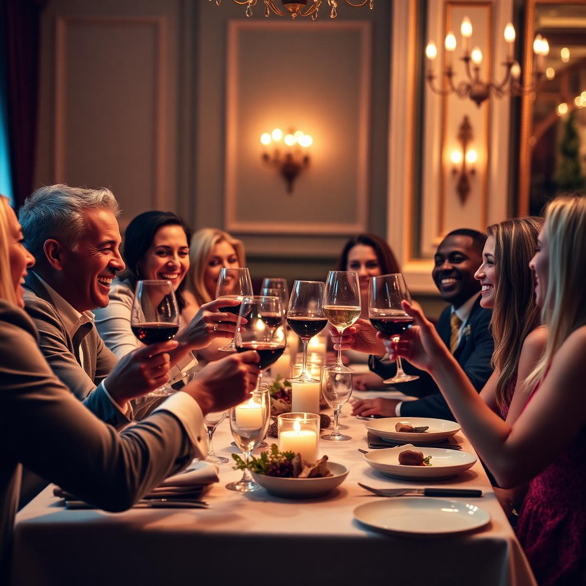 Happy diners